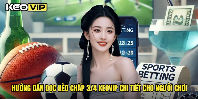 Hướng dẫn đọc kèo chấp 3/4 Keovip chi tiết cho người chơi