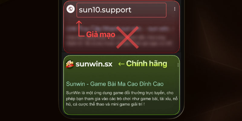 Kiểm tra kỹ domain Sunwin chính hãng